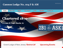 Tablet Screenshot of cannonlodge.net